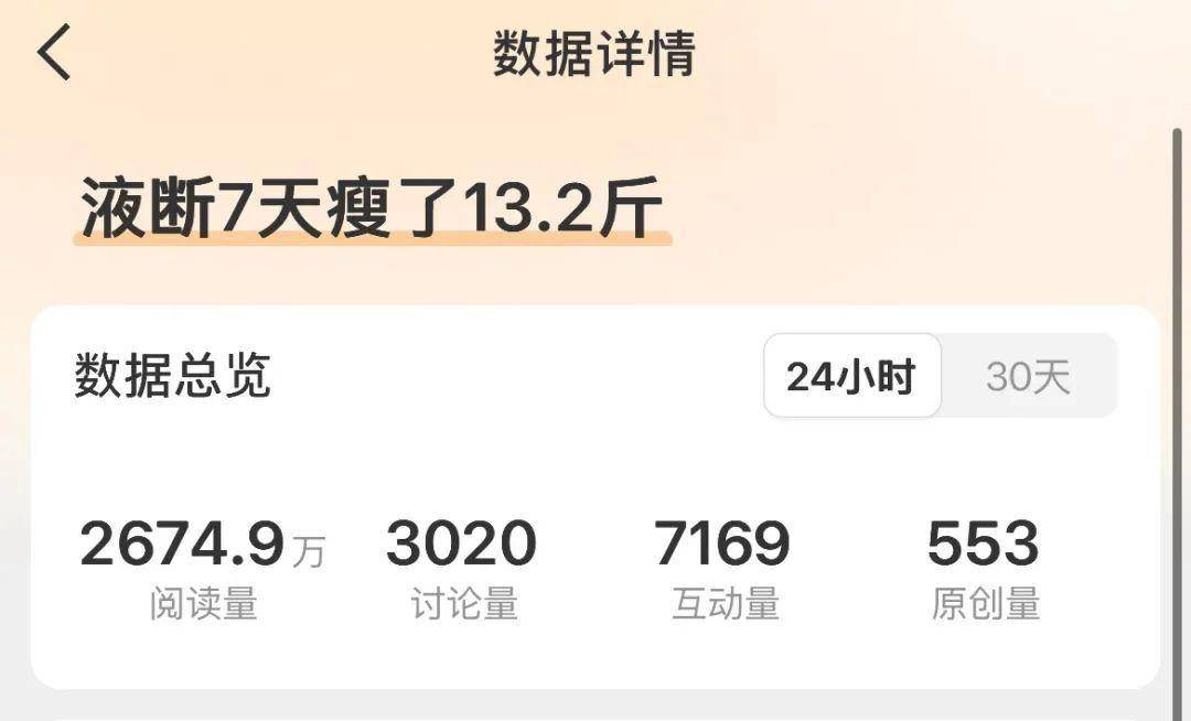 液断7天瘦13斤？消化专家提醒：这种网红减肥法代价巨大