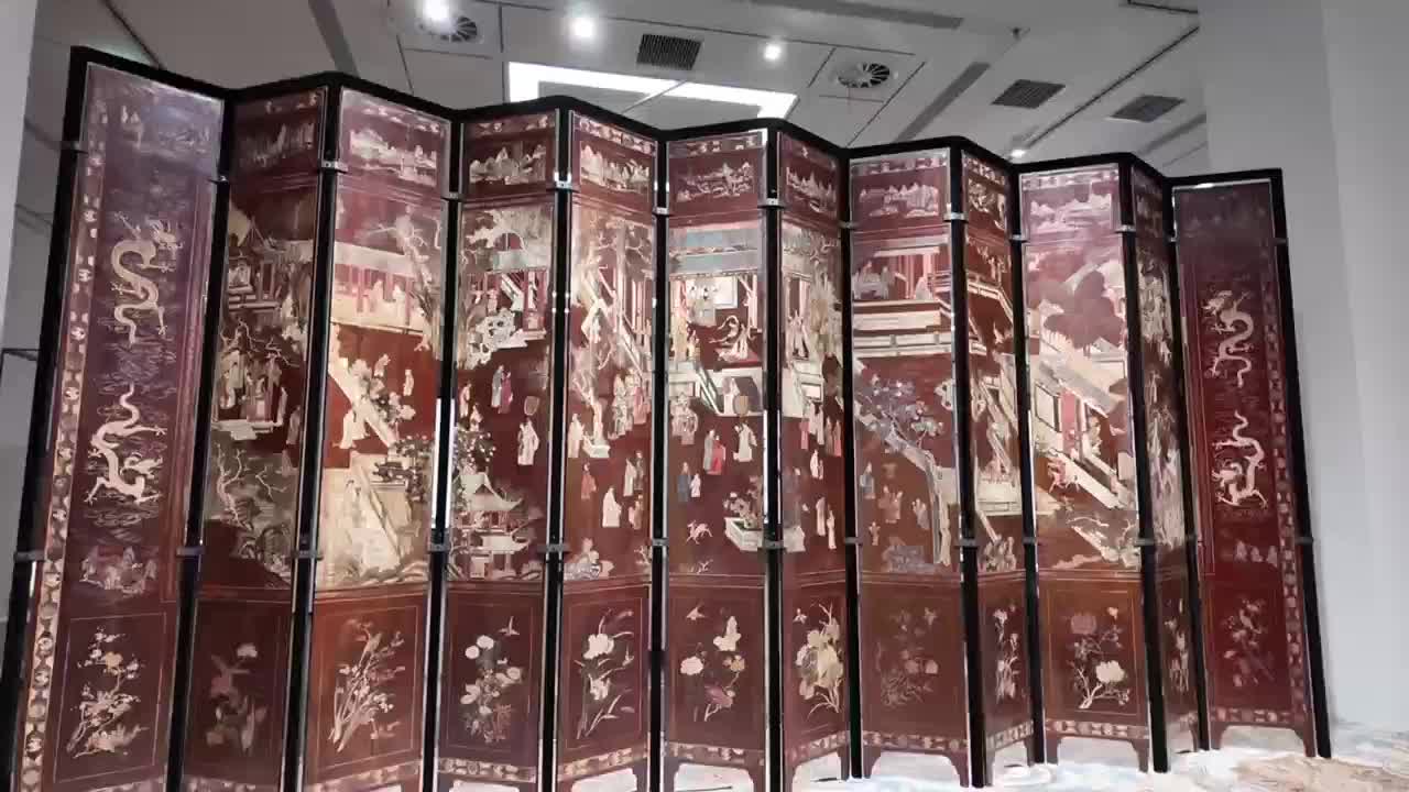亚洲艺术博物馆馆藏漆器首次在汉展出 外销屏风背后藏着怎样的故事