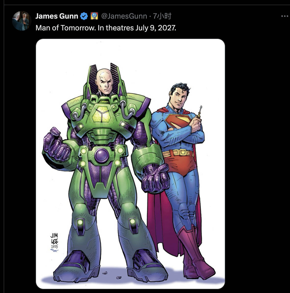 DC新片《超人》续集定名为《Man of Tomorrow》 2027年7月9日北美上映