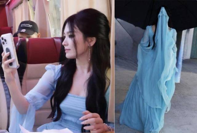 原创            宋慧乔晒新剧客串花絮，化身“蓝色精灵”，大秀冻龄美满！