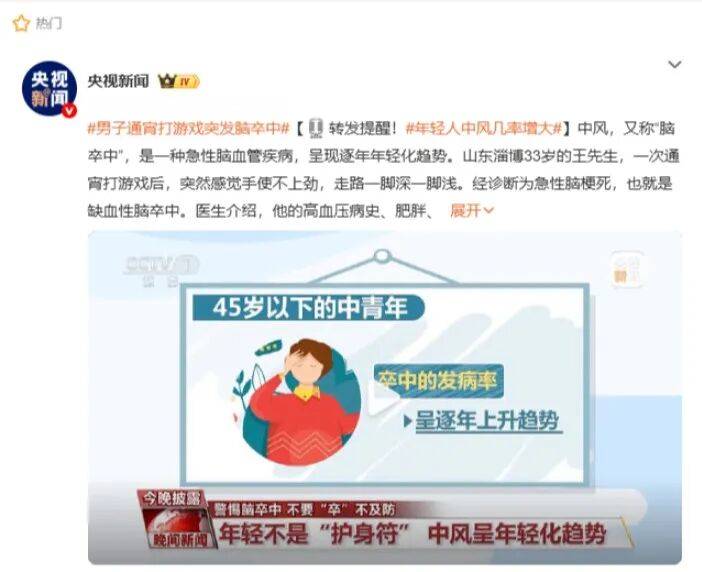 中风“魔爪”伸向年轻人!医生:5大中风“加速器”,让健康变“脆皮”