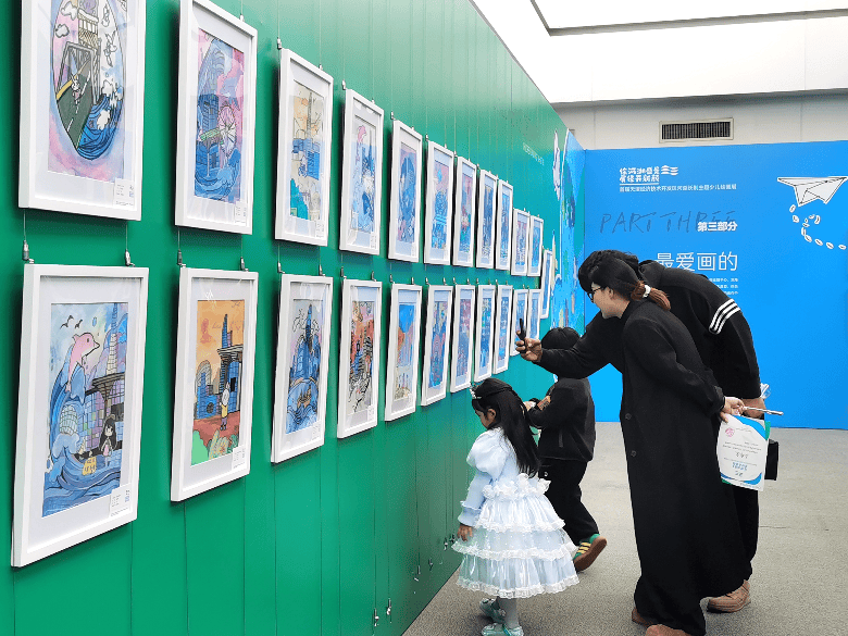 惊艳！泰达首届河湖长制主题少儿绘画展启幕