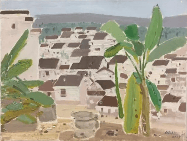 毛岱宗油画展现山村之美