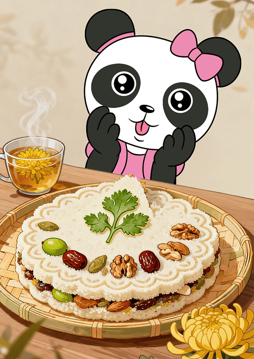 【学习强国】我的大熊猫故事 · 绘画：寒露习俗我知道