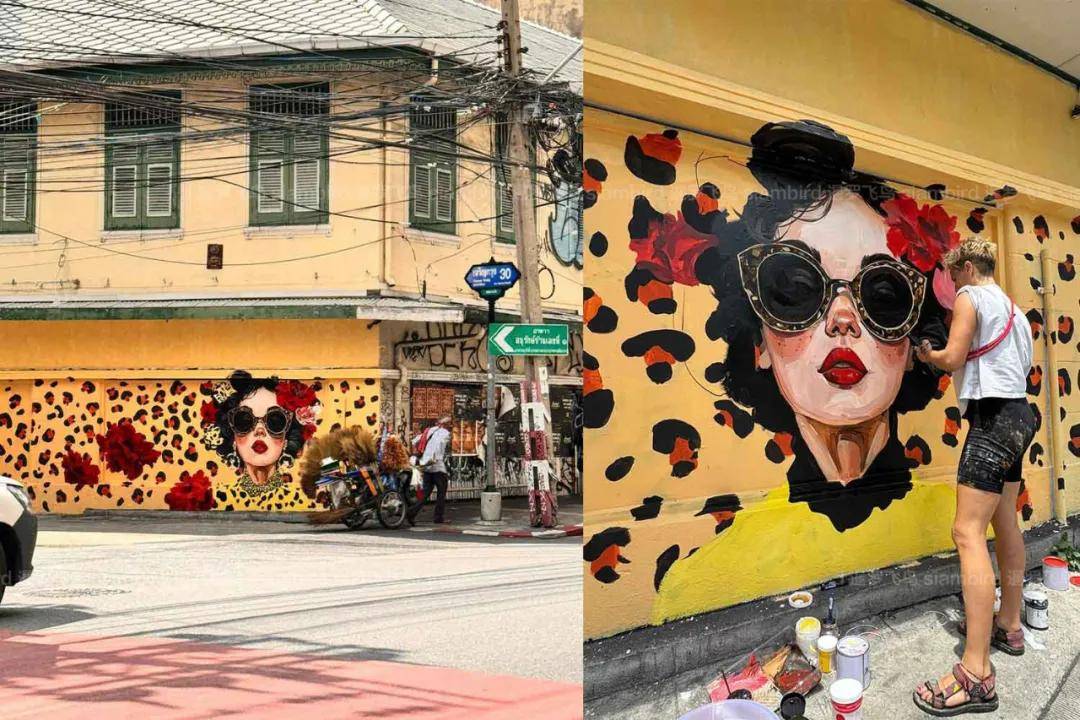 泰国曼谷保护并修复受损涂鸦艺术，恶意破坏者遭逮捕