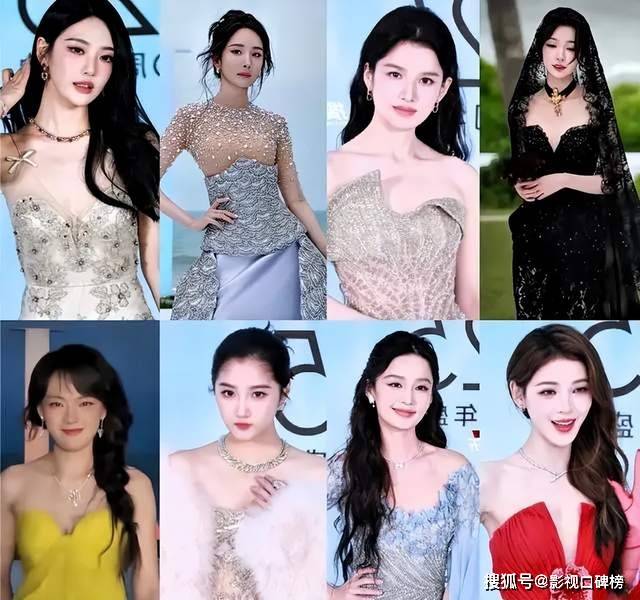 马伊琍造型又翻车了，穿抹胸条纹拖地长裙显老态，被嘲像斑马