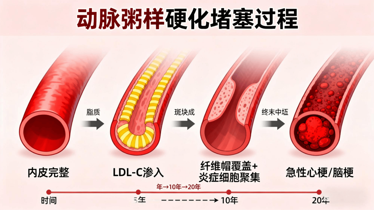 血管变硬变窄？别慌！从这 3 个维度守护血管健康，远离动脉粥样硬化威胁