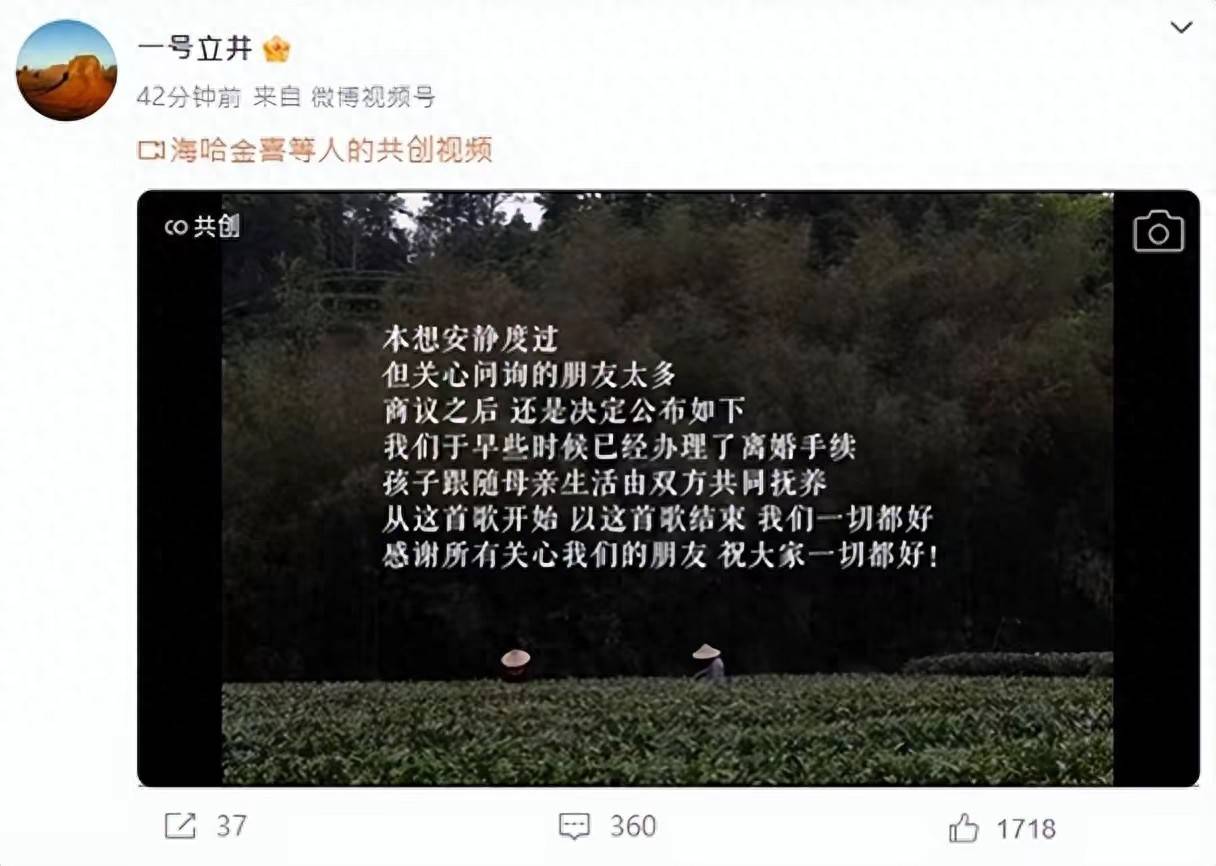 原创            不意外！李亚鹏官宣离婚，是因为海哈金喜亲手撕开了他维护的体面