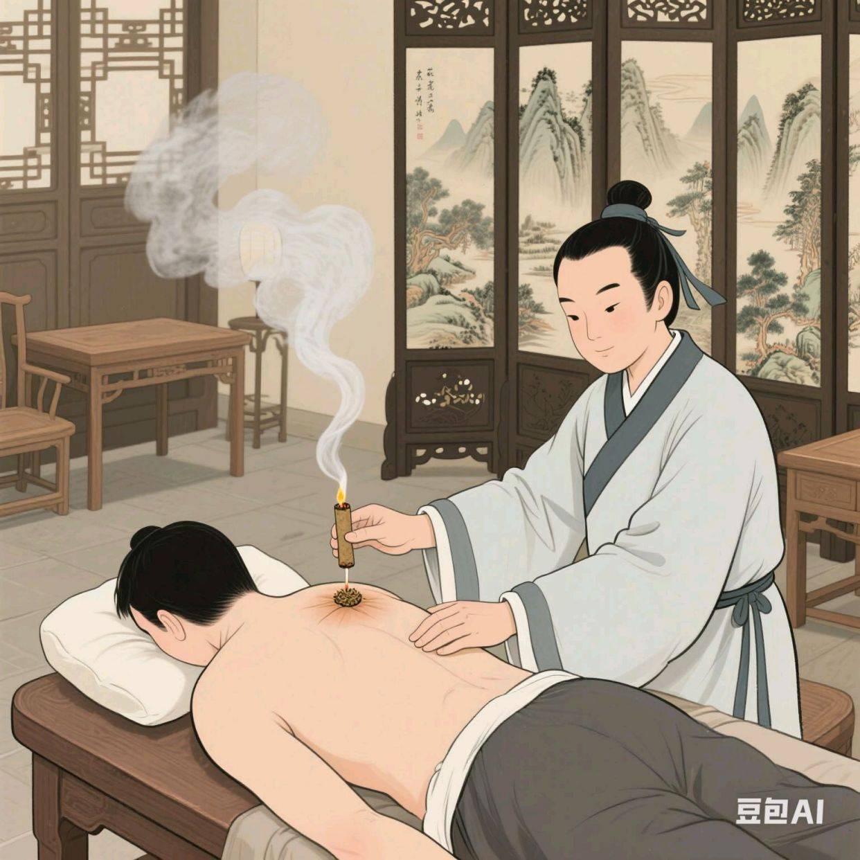 九紫翔分享霜降秋意浓，艾灸来养生