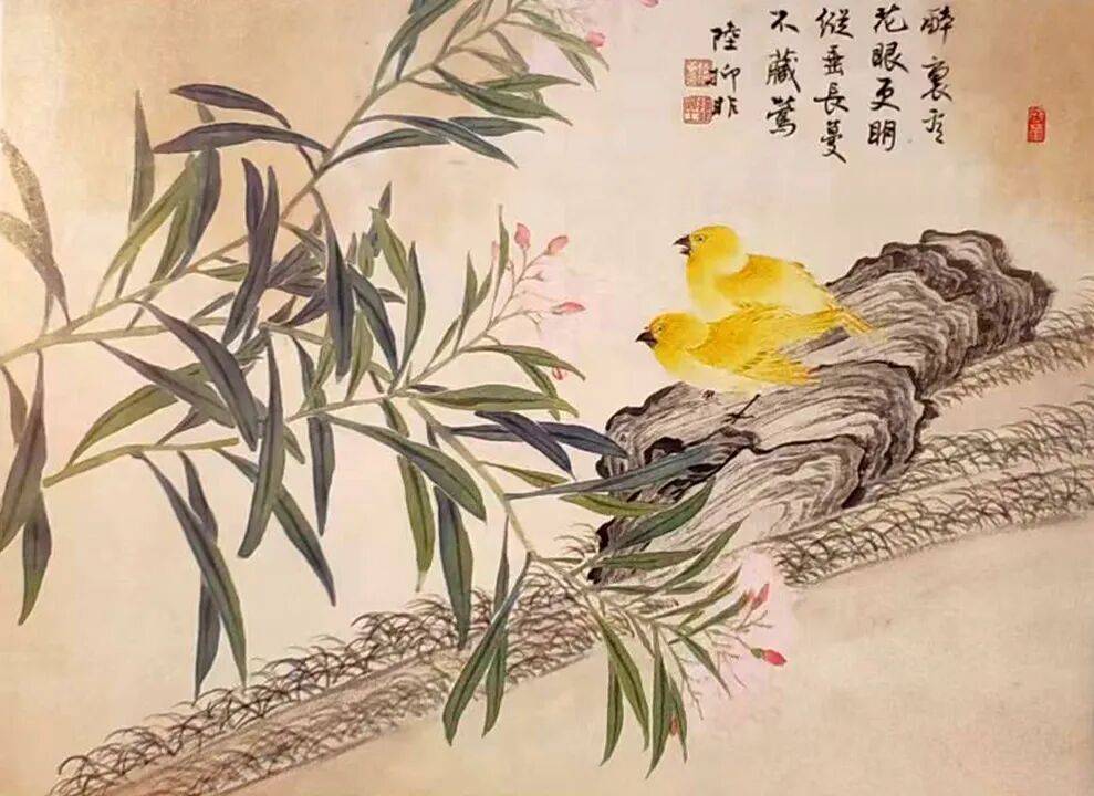 赏陆抑非、吴待秋等名家绘画