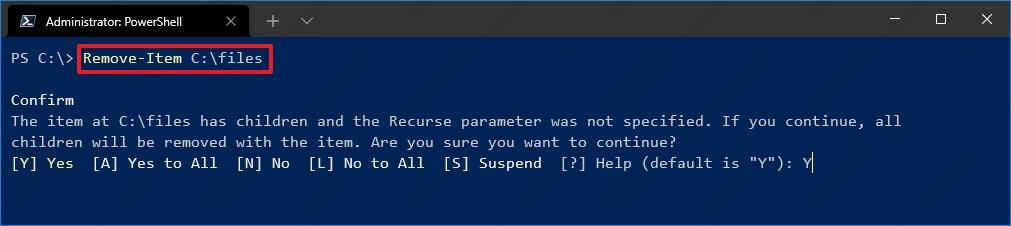 如何在Windows 10上使用命令行删除包含子文件夹的文件夹？