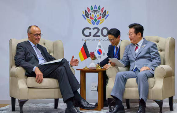 默茨会晤李在明：要制定对华战略，想听听韩国看法