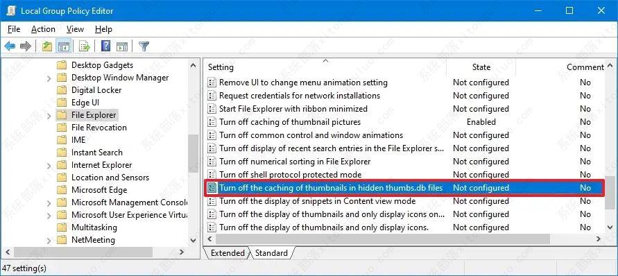如何在Windows 10 上删除带有thumbs.db文件的网络文件夹？