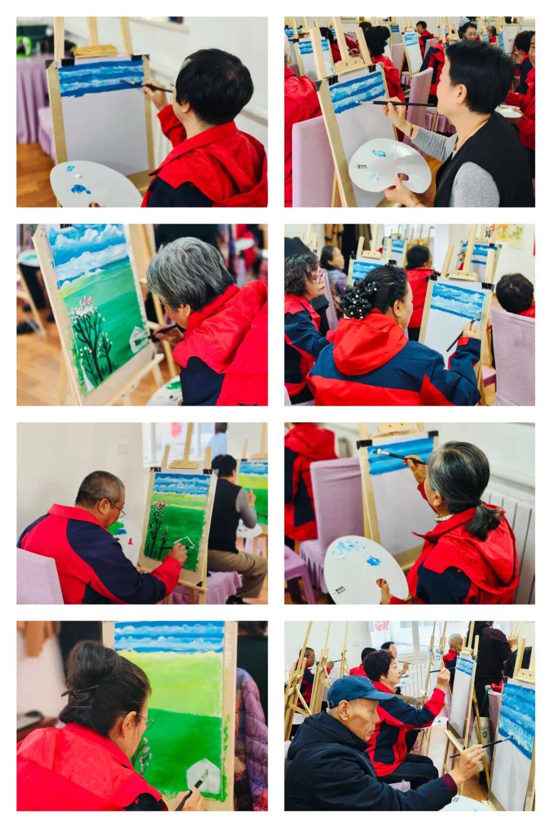 油画传情，家园暖心！东胜区计生协为特殊家庭老人办油画艺术活动