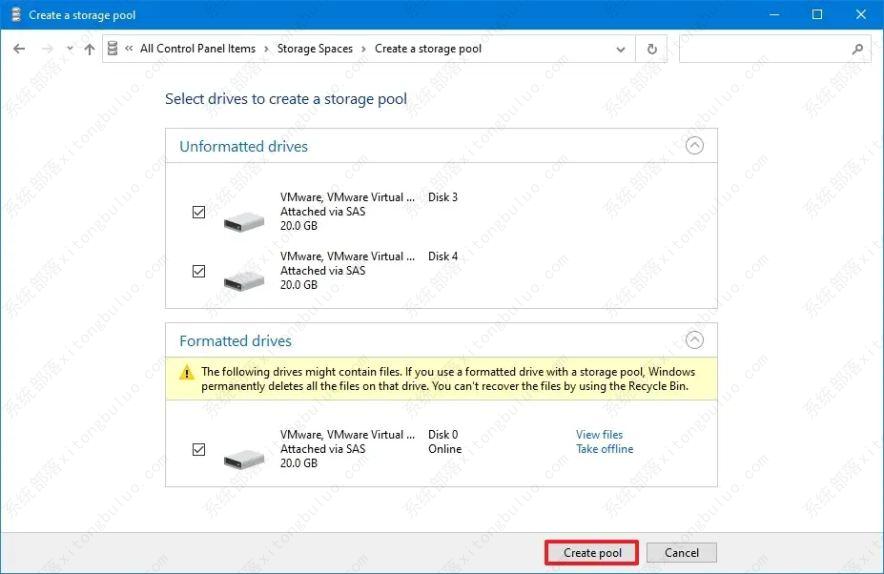 如何在Windows 10上设置具有奇偶校验的RAID5存储？
