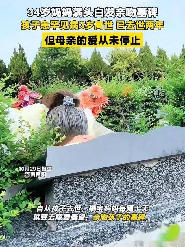 34岁妈妈满头白发亲吻去世宝宝墓碑 ARX基因5号外显子缺