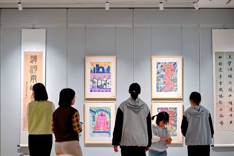 青少年美术书法作品展在京启幕 汇聚京苏两地136件作品