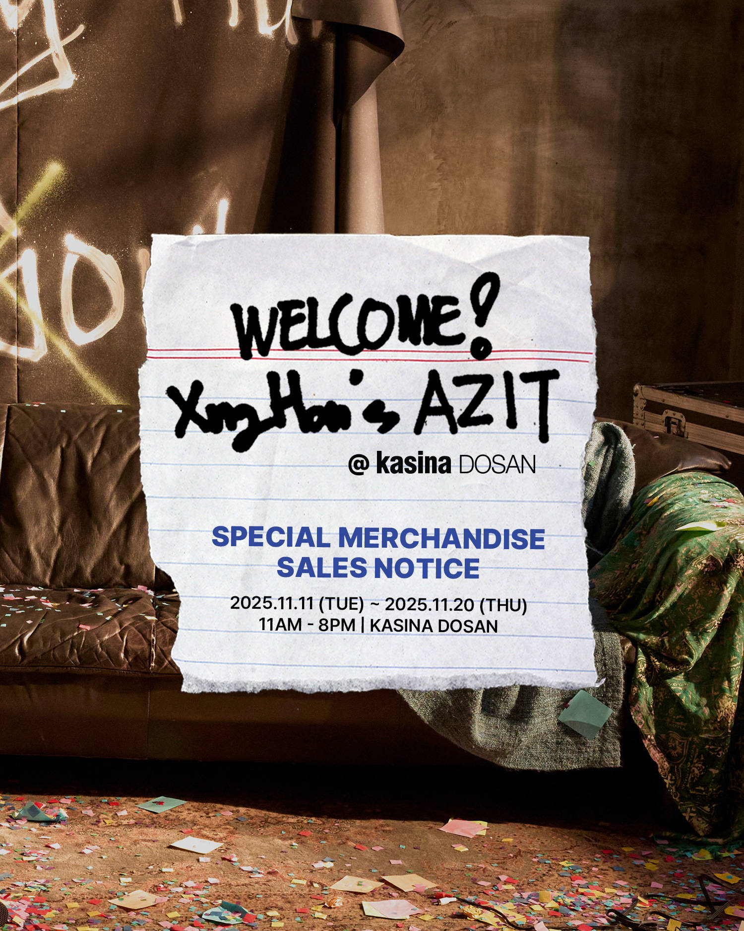 XngHan在时尚精选店“Kasina DOSAN”举办特别快闪！与自有品牌“AFTERMATH”联名合作引发关注