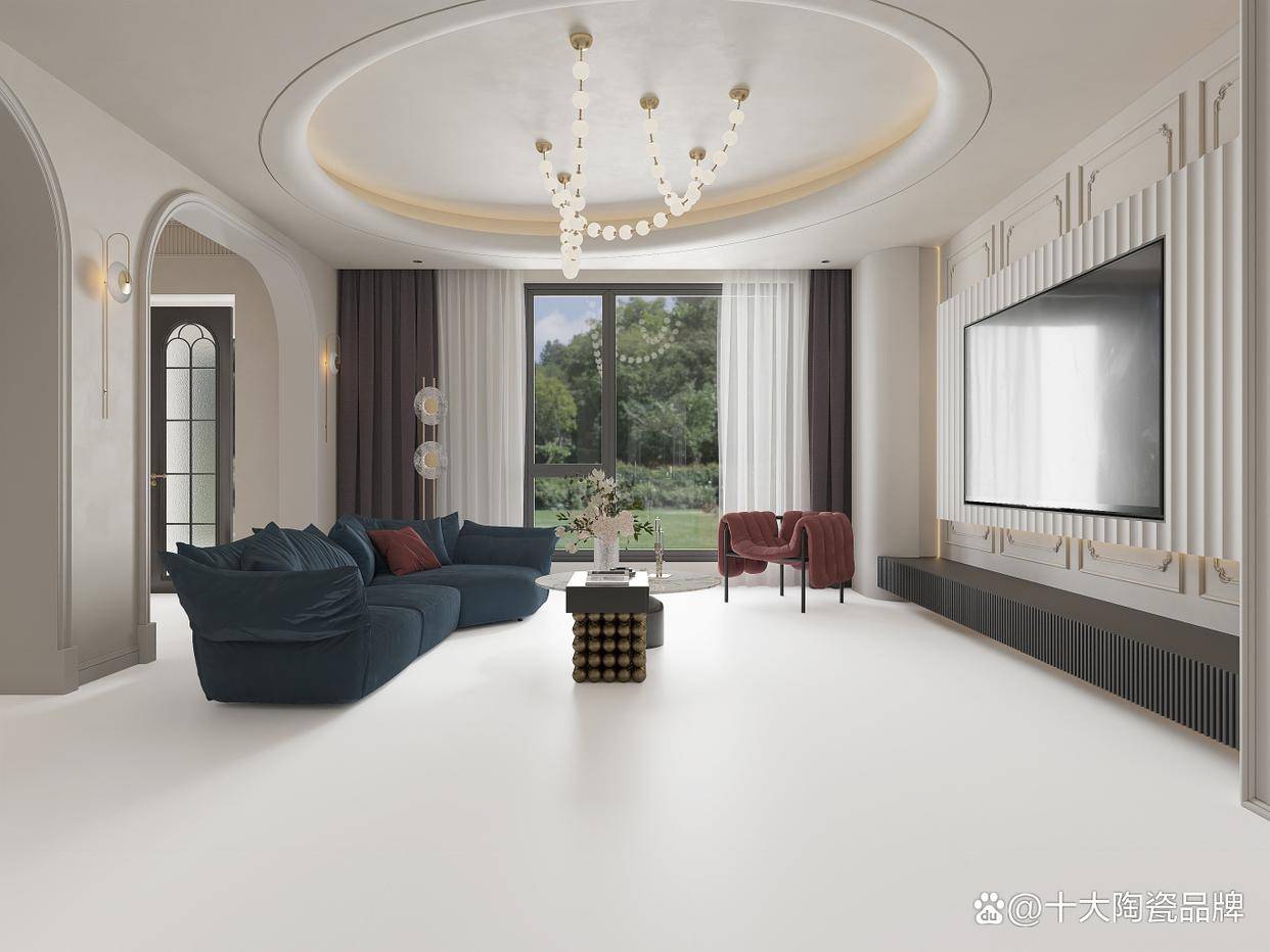 新一线陶瓷品牌凯融陶瓷｜750×1500mm金丝绒易白系列，写就奢雅的生活诗行