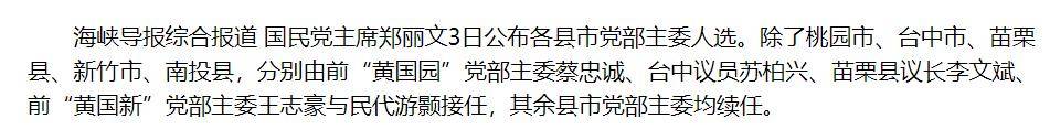国民党第四波人事曝光！郑丽文玩平衡术，人事调整藏两岸关键信号