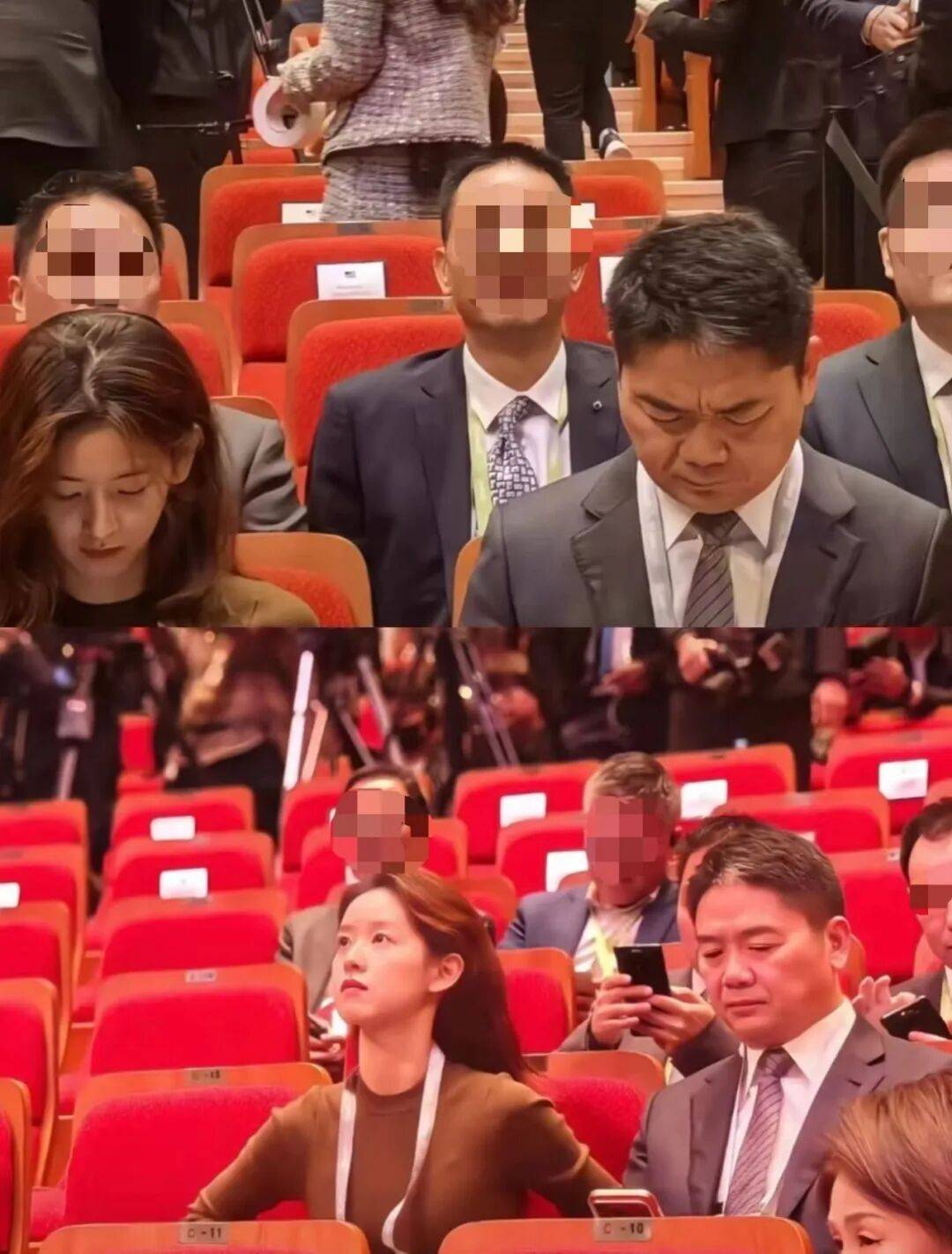 刘强东章泽天出席会议照片被抓拍，刘强东发朋友圈：这是哪个企业家给我拍的照片？