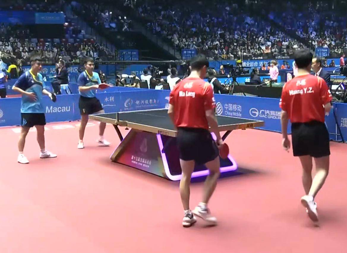 原创            全运会：中国乒协副主席马龙开门红！首战搭档黄友政3-1胜对手