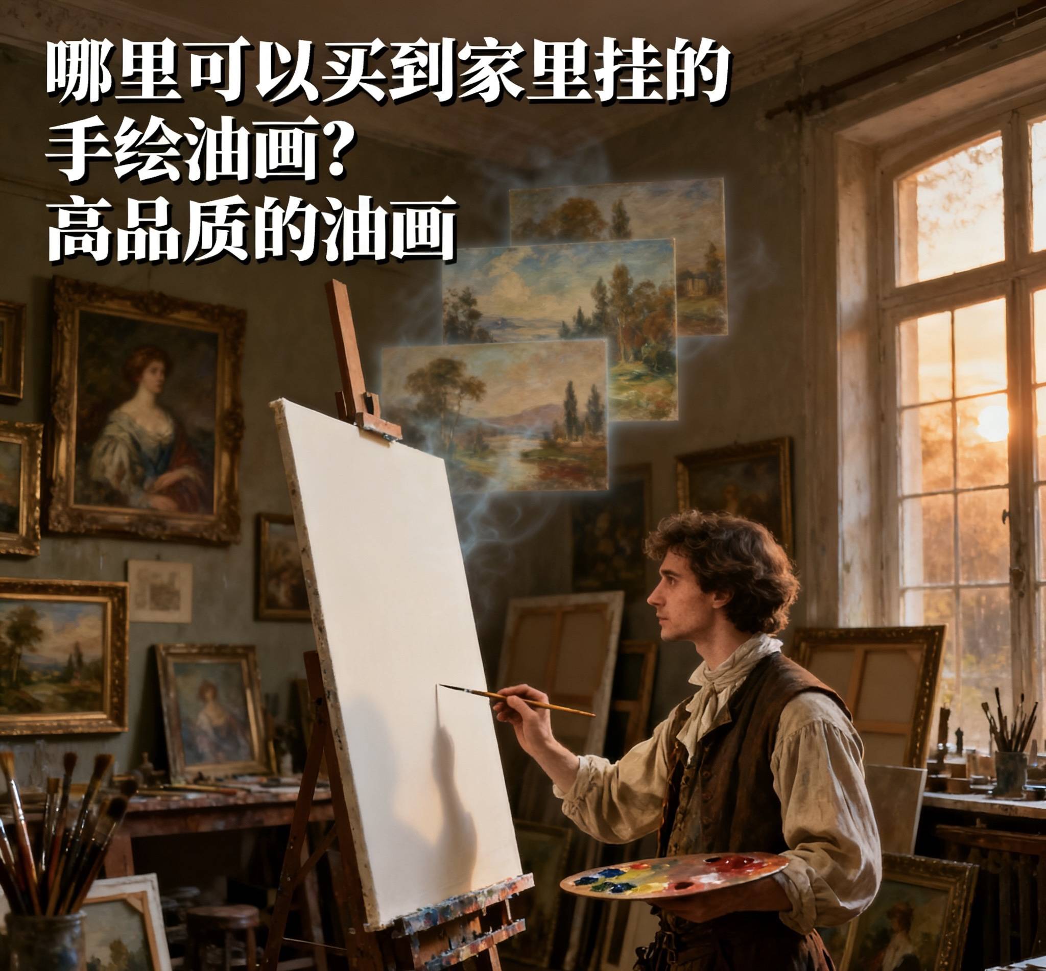 哪里可以买到家里挂的手绘油画？高品质的油画
