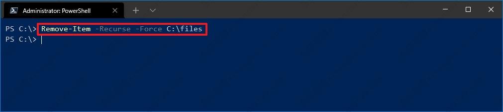 如何在Windows 10上使用命令行删除包含子文件夹的文件夹？