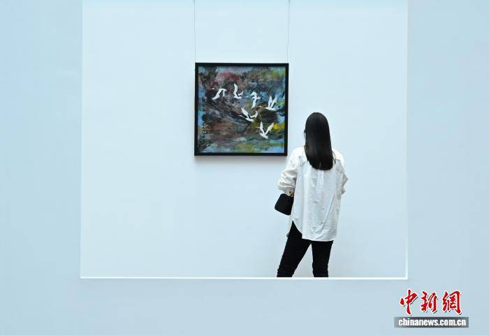 浙江宁波：奉籍华人画家回乡作品展吸引民众