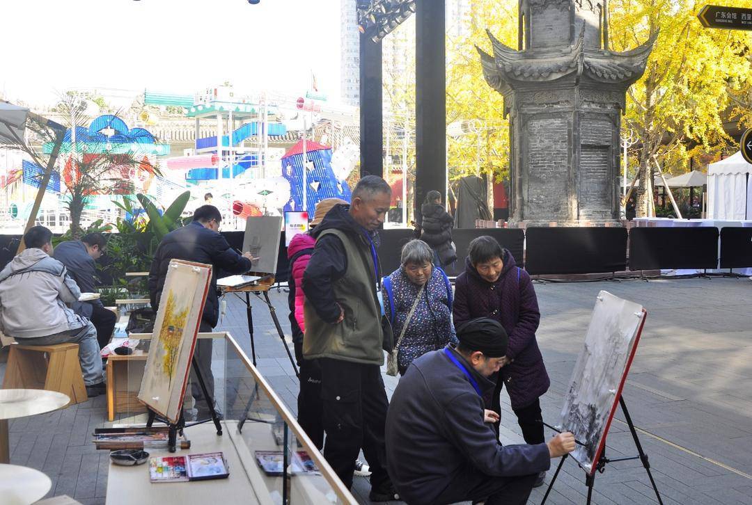画家们“组团刷街”！采风团用画笔解锁锦江千年古韵