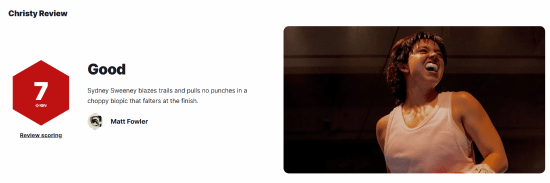 西德妮·斯威尼惊艳演绎拳坛传奇，演技撑起传记片克里斯蒂