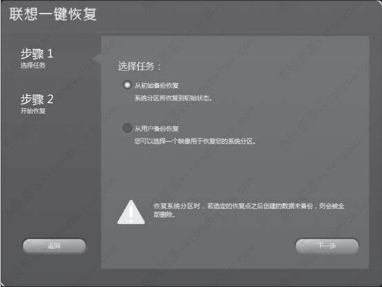 联想win10开机一键还原按f几？