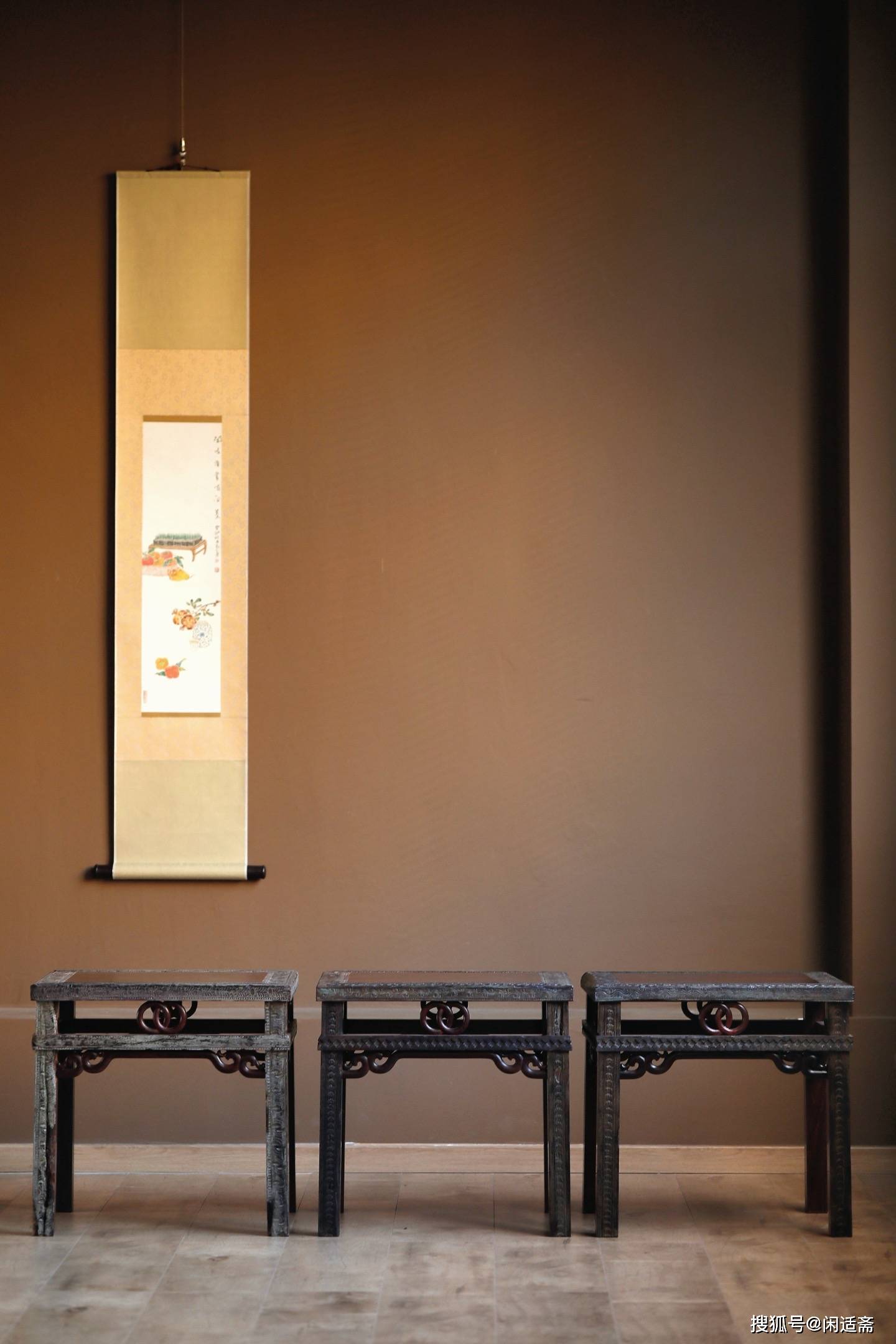 “时光的艺术” ，小叶紫檀，方凳