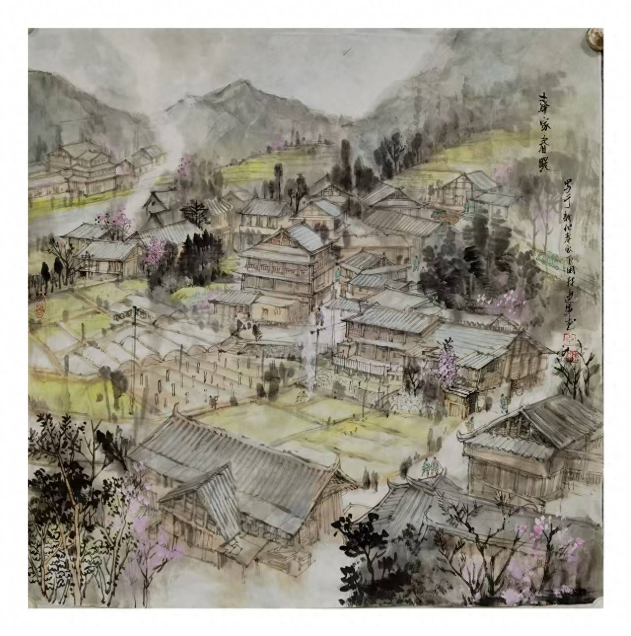 水墨绘乡愁：秦建军古桃花源写生记