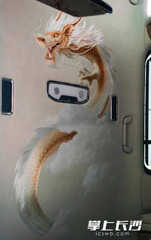 星沙非遗大师李艳用湘绣，为红旗轿车打造“移动艺术空间”