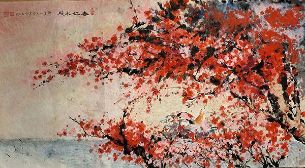 即墨指画艺术走向世界舞台 非物质文化遗产代表性传承人范青作品获多国大使收藏