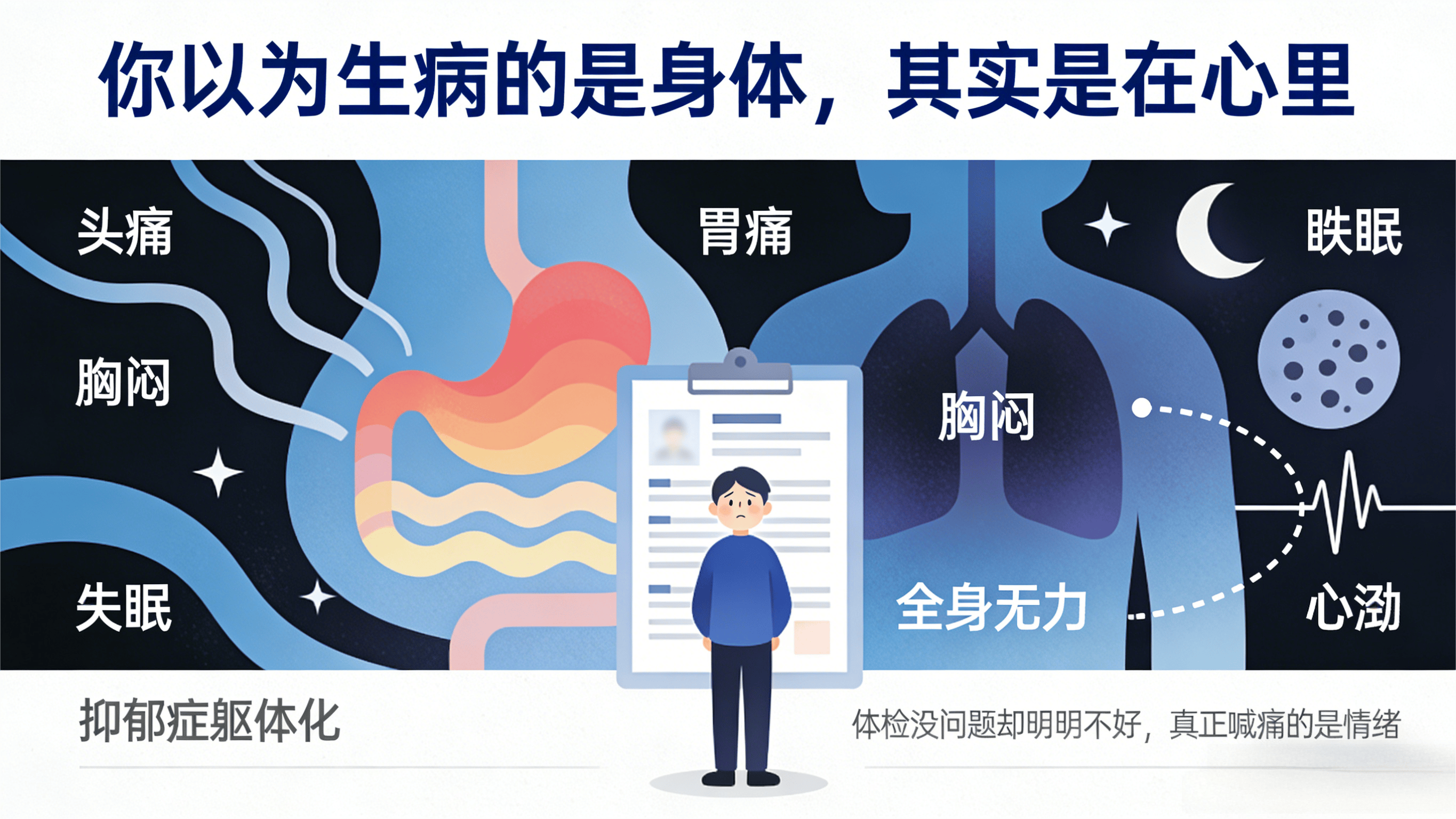 明星都在聊的“抑郁症躯体化”，到底有多可怕？