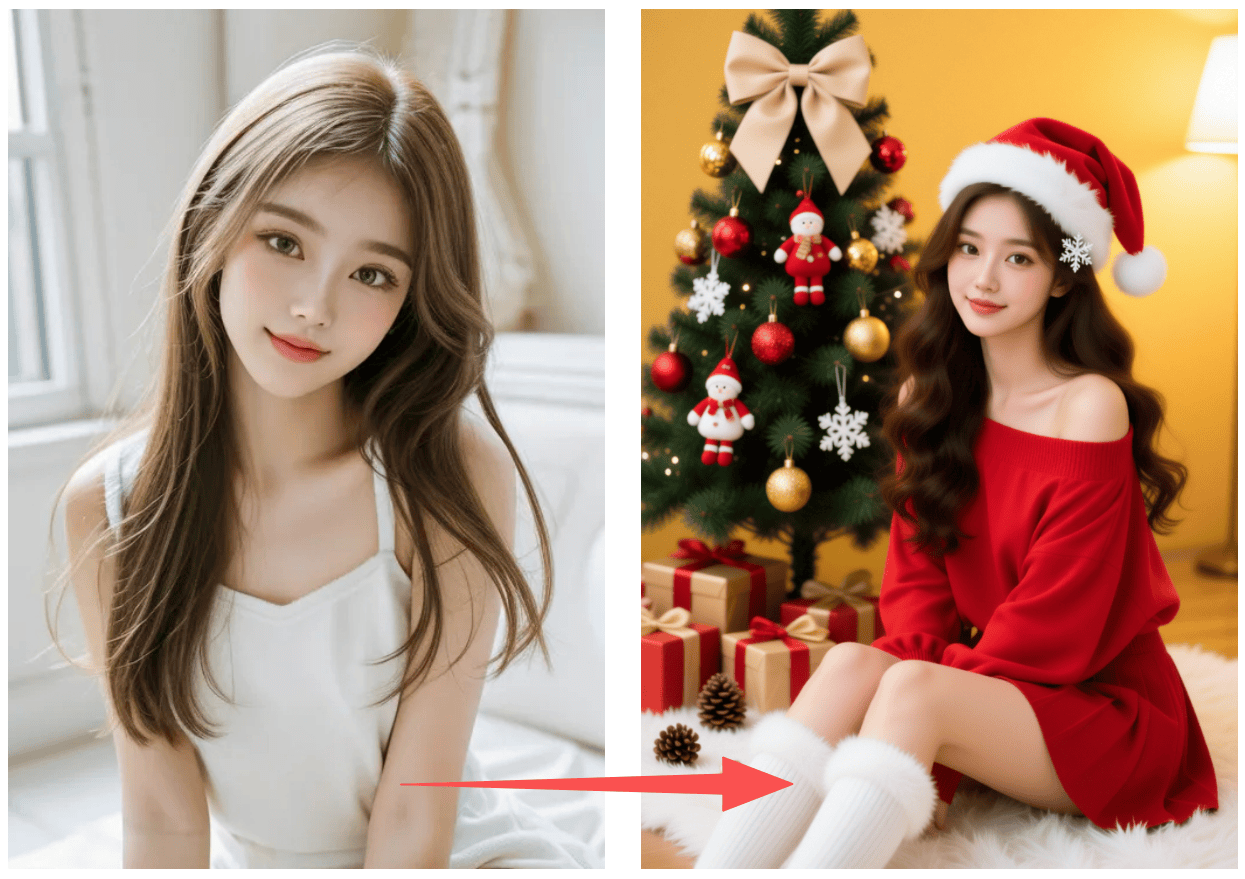 【AI写真】0成本 | 圣诞氛围感（附口令）