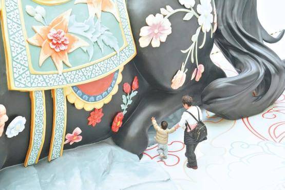 圆明园文化艺术展开进商场