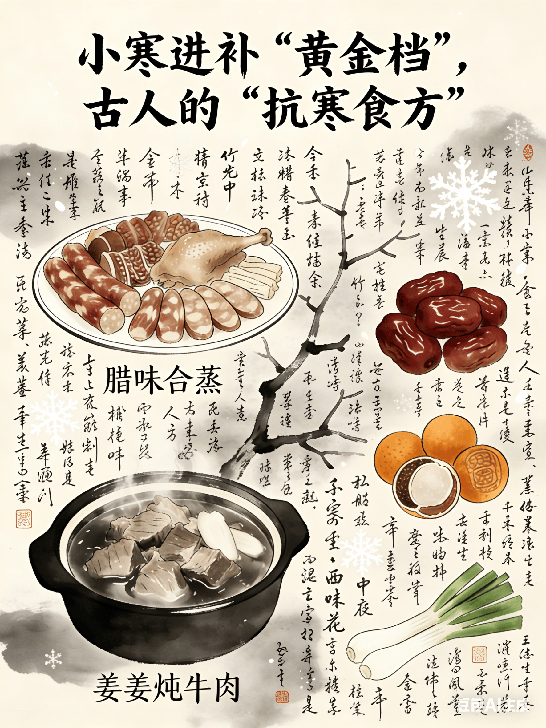 小寒进补“黄金档”，古人的“抗寒食方”