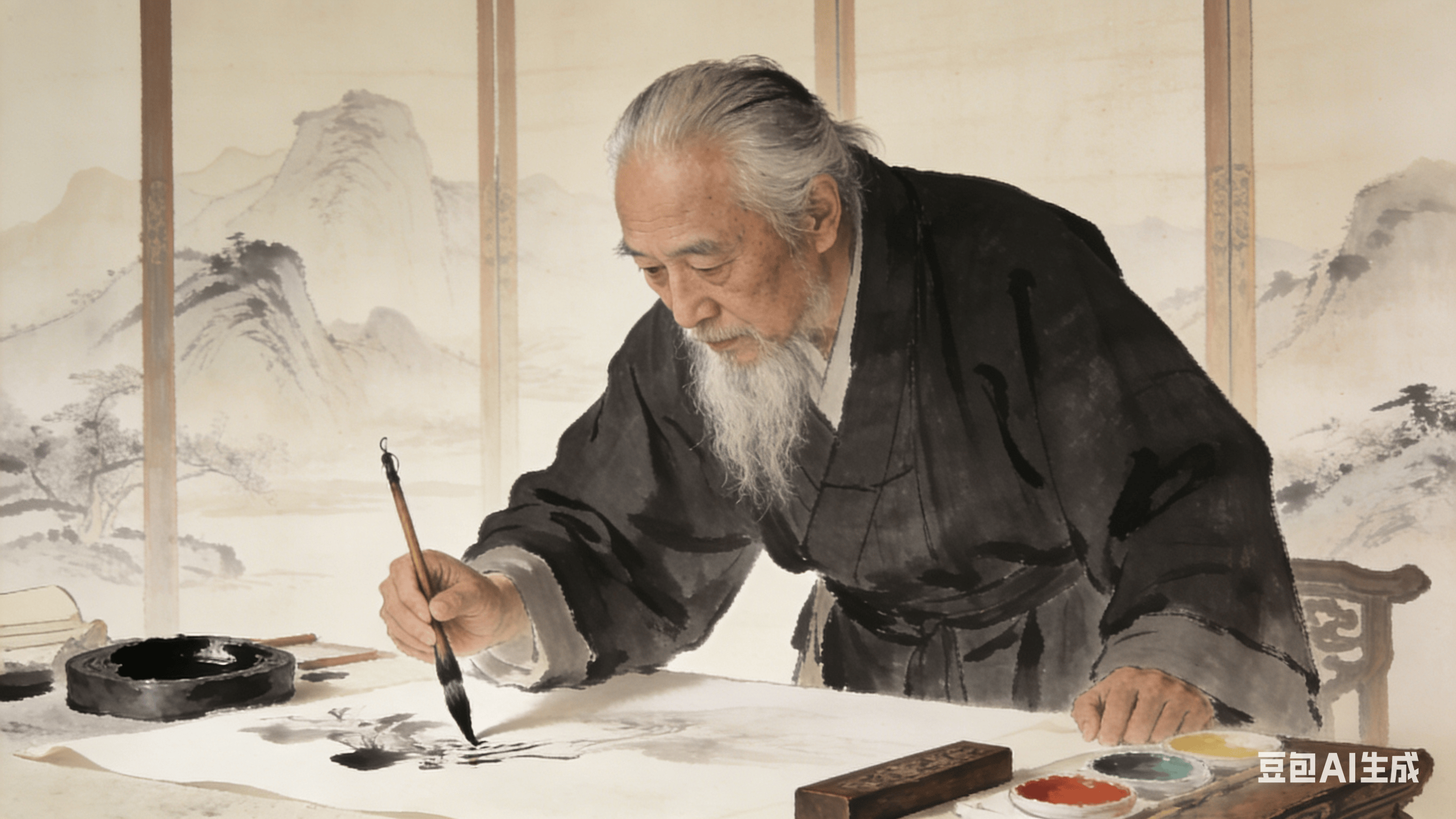 挥毫绘心 品茗悟道——绘画大师吕文扬的诗意人生