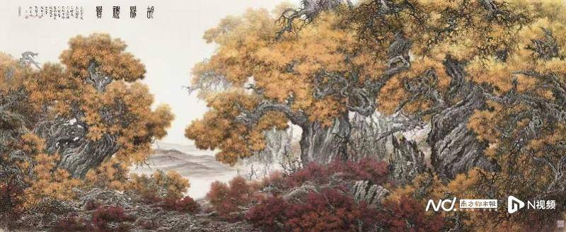 画家张介宇70米长卷《胡杨礼赞》亮相广州