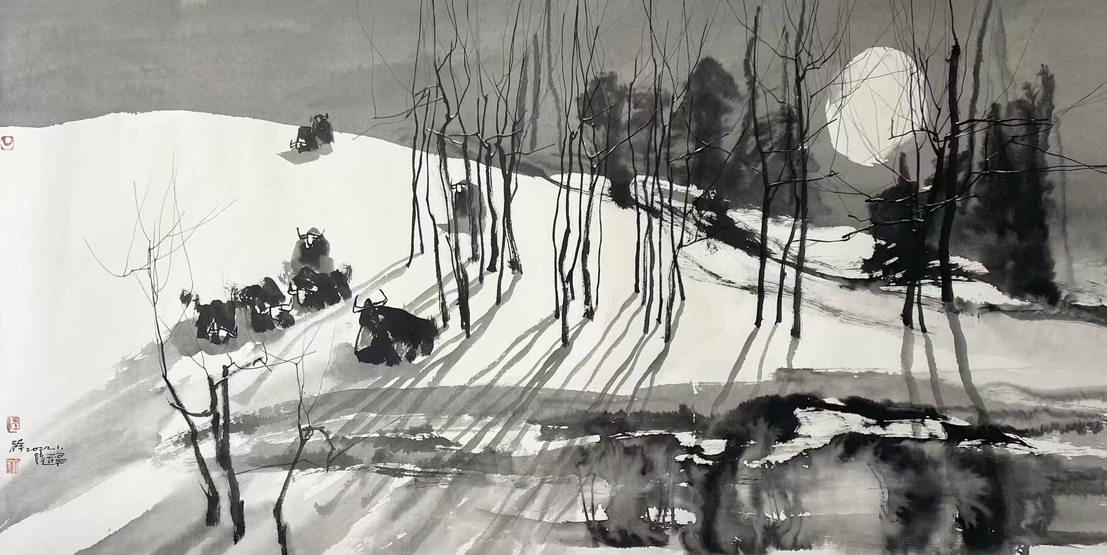 著名画家陆天宁：水墨恣意流淌