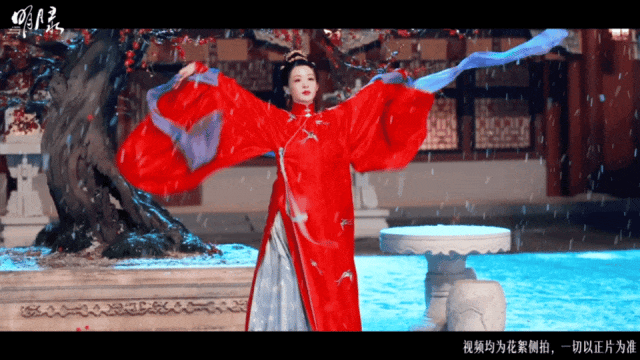 原创            王楚然新剧红衣跳舞美爆了！被赞古画中走出天仙惊鸿踏雪