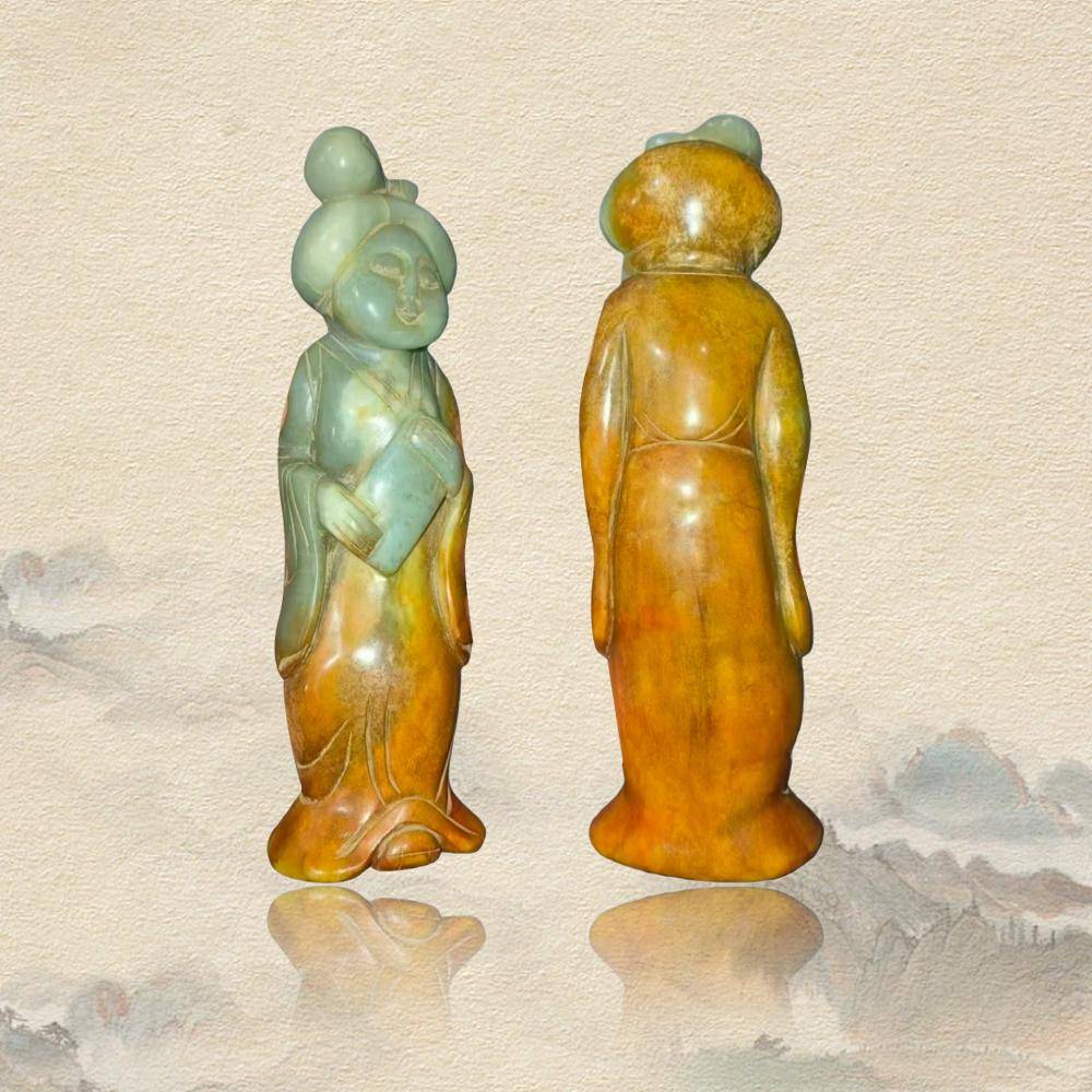 【陈先生私人珍藏】精品玉器推荐——玉雕唐仕女立像