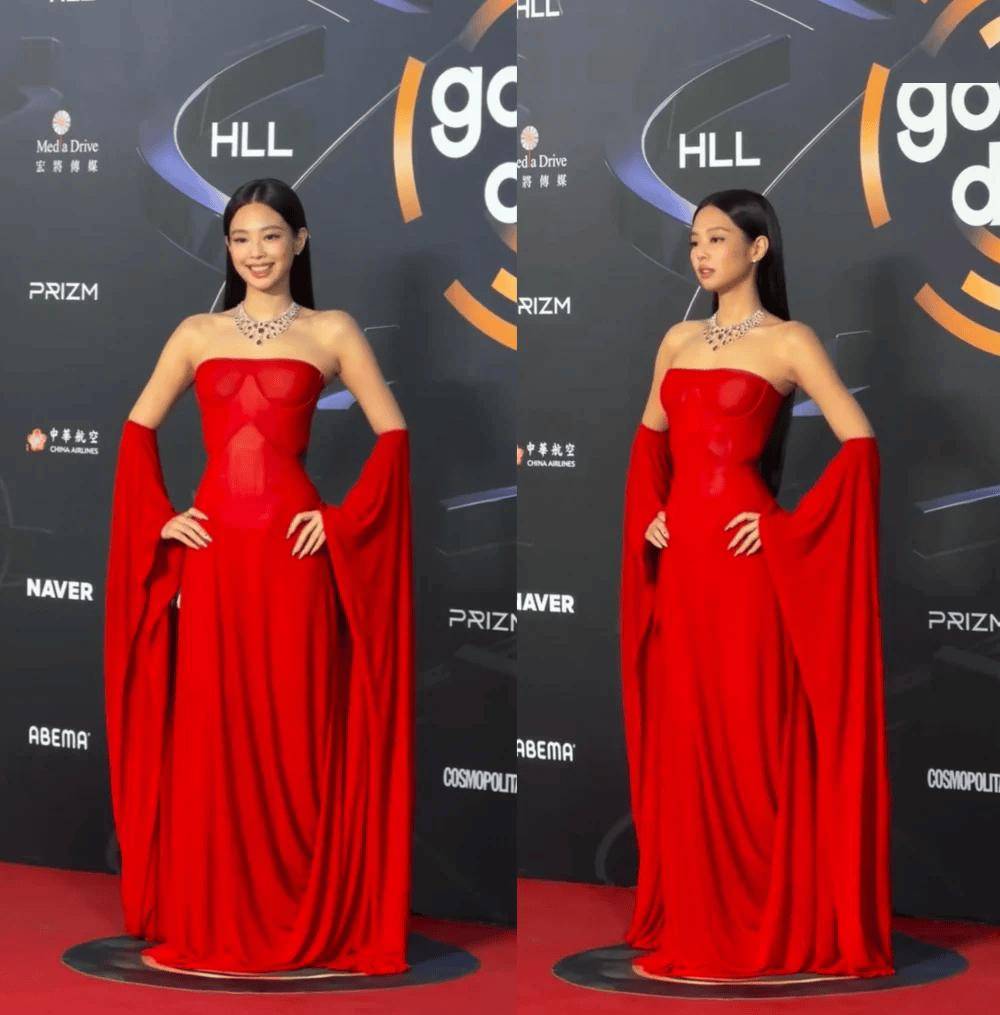 顶级女团成员“金唱片大赏”红裙吸睛，韩网友直呼：王者归来！