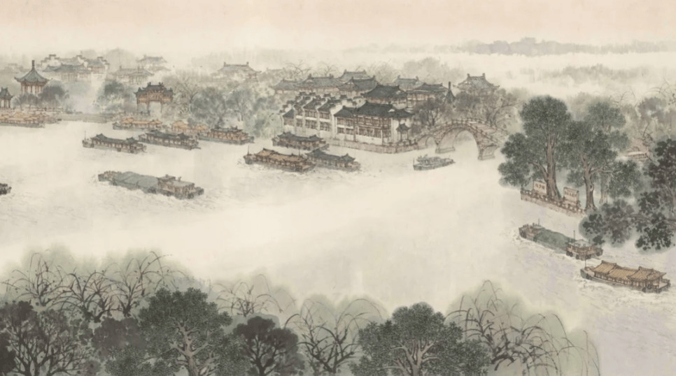 吕文扬绘画大师以京杭大运河风情创作传世长卷