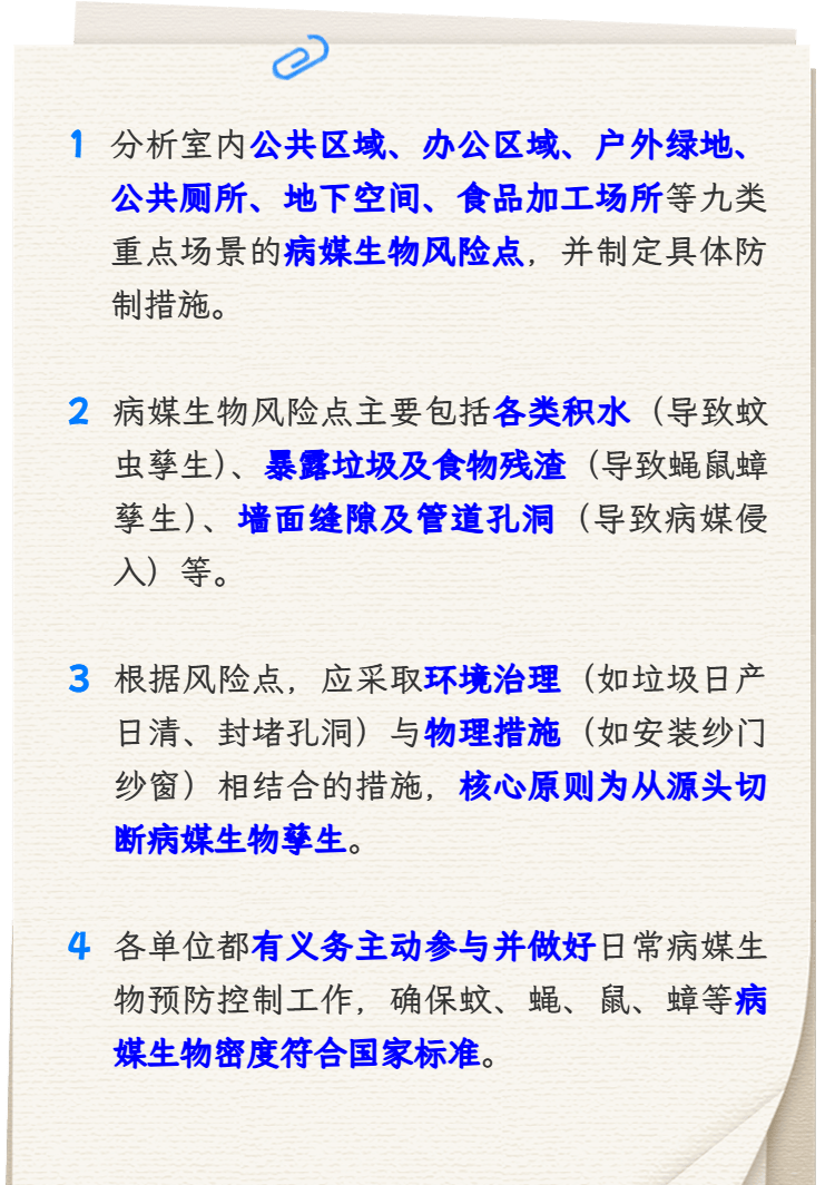 【图解】九类重点场景各单位病媒防制怎么做？一起来看→