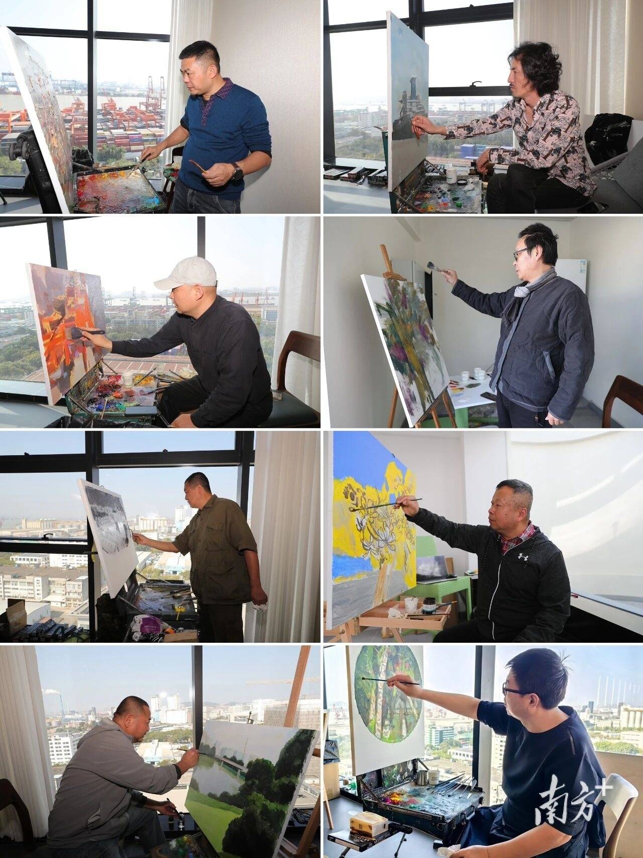 南北画家聚首黄埔“极目珠江”，为大湾区工业文明写生“立传”