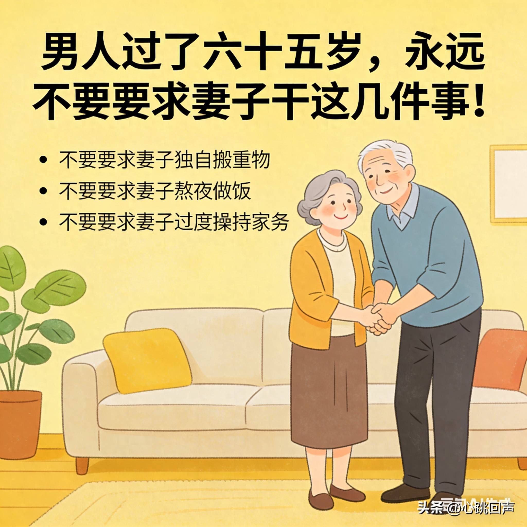 原创            男人过了65岁，别再要求妻子做这几件事，夫妻才能长久